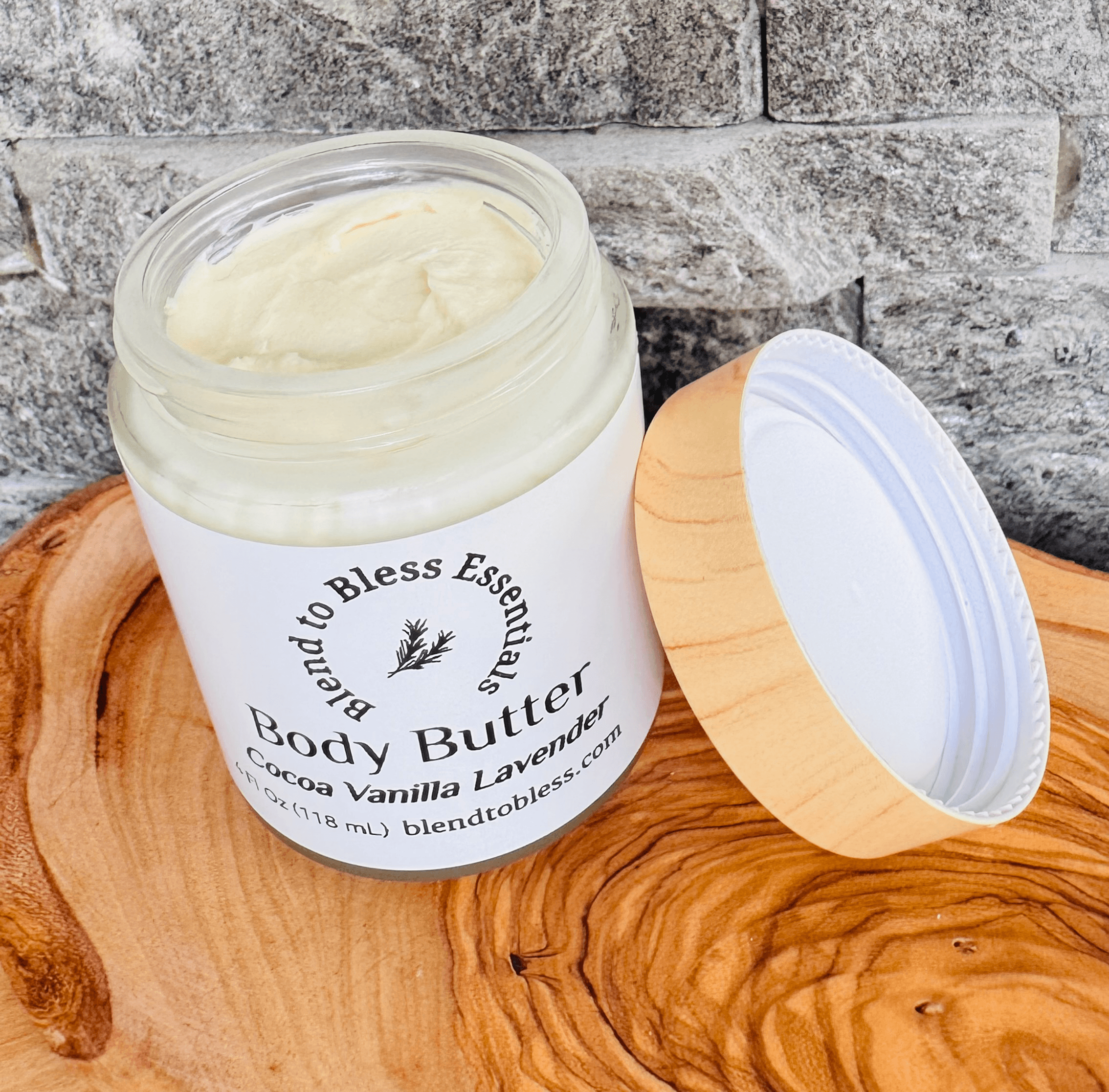 Body Butter — Cocoa Vanilla Lavender — handmade natural body care by Blend to Bless