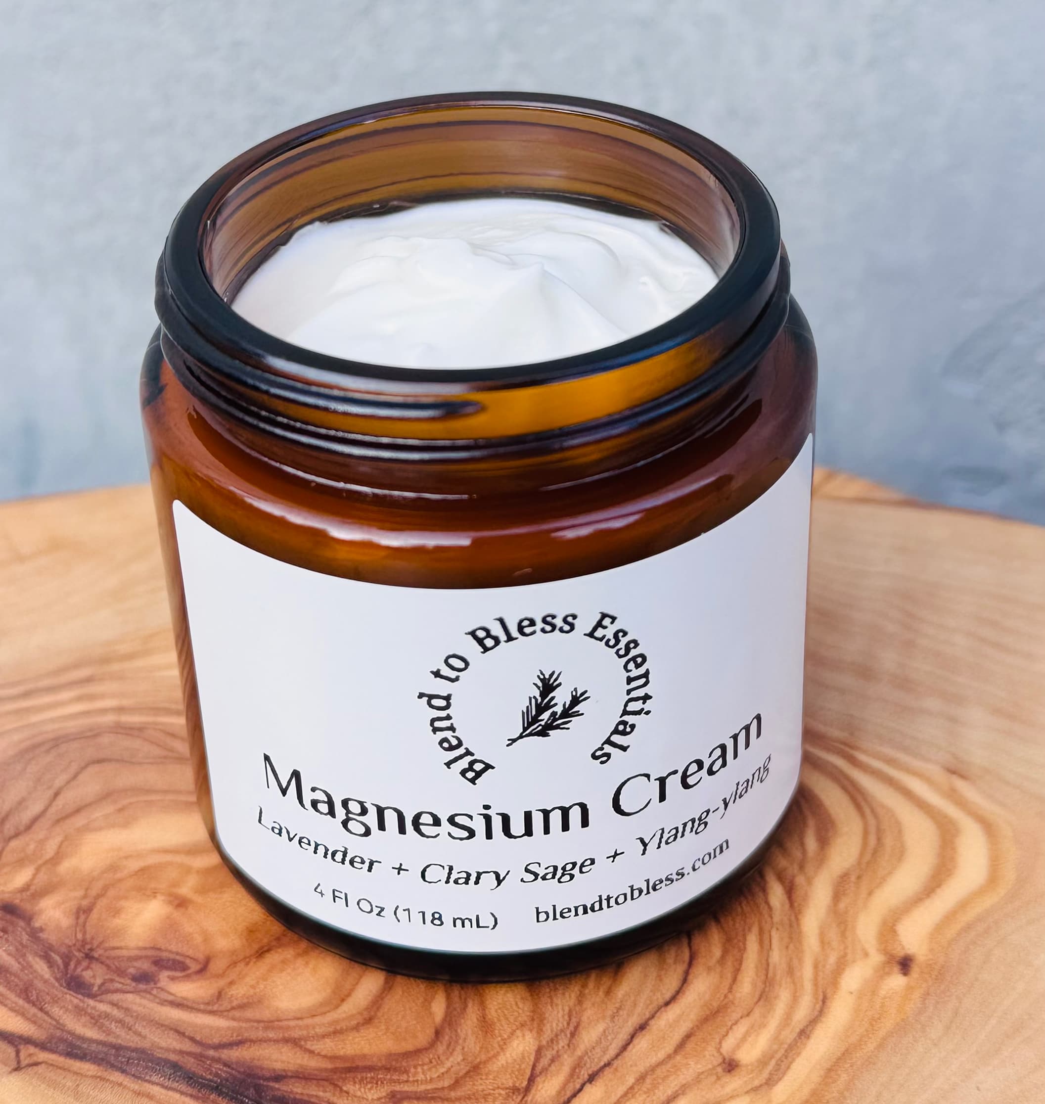 Magnesium Cream — Lavender + Clary Sage + Ylang Ylang — handmade natural body care by Blend to Bless